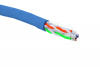 Кабель категории 6, U/UTP, 4 пары, 23 AWG, нг(А)-HF, внутренней прокладки, синий, коробка 305 м