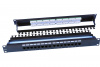 Hyperline PP3-19-16-8P8C-C6-110D Патч-панель 19", 1U, 16 портов RJ-45, категория 6, Dual IDC, ROHS, цвет черный (задний кабельный организатор в компле