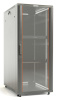 Hyperline TTB-1861-AS-RAL7035 Шкаф напольный 19-дюймовый, 18U, 988x600х1000 мм (ВхШхГ), передняя стеклянная дверь со стальными перфорированными бокови