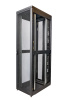 Шкаф Rackcenter D9000 42U 750 × 1000, передняя дверь перфорированная одностворчатая, задняя дверь перфорированная двустворчатая, без боковых стенок, ч