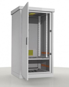 Шкаф уличный всепогодный напольный 18U (800х1000), передняя дверь вентилируемая