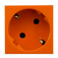  Розетка 2к+З  (45х45) , оранжевая (45131 SLR) 