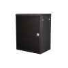 Шкаф 19" телекоммуникационный настенный, 15U 769х600х450 мм, дверь металл, черный