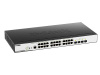 L2 Managed Switch with 24 10/100/1000Base-T ports and 4 1000Base-X SFP ports (24 PoE ports 802.3af/802.3at (30 W), PoE Budget 193W).