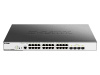 L2 Managed Switch with 24 10/100/1000Base-T ports and 4 10GBase-X SFP+ ports ( 24 PoE ports 802.3af/802.3at (30 W), PoE Budget 370W