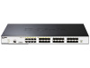 24-Port Managed L2+ Gigabit Switch, physical stacking 16 1000Mbit SFP ports, 8 Combo 10/100/1000BASE-T/SFP, 2x10G CX4 for stacki