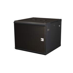 Шкаф 19" телекоммуникационный настенный, 9U 501х600х600 мм, дверь металл, черный