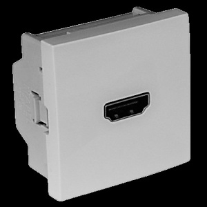 HDMI РОЗЕТКА, ВИНТ ПОДКЛЮЧ - 2 МОД., СЕРЫЙ (45436 SIS)