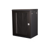 Шкаф 19" телекоммуникационный настенный, 15U 769х600х450 мм, дверь перфорация, черный