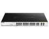 L2 Managed Switch with 24 10/100/1000Base-T ports and 4 100/1000Base-T/SFP combo-ports (24 PoE ports 802.3af/802.3at (30 W), PoE Budget 370 W)
