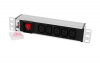 Блок розеток Rem-10 без шнура с выкл., 5 IEC 60320 C13,  вход IEC 60320 C14, 10 A, алюм., 10"