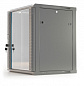 Hyperline TWB-2745-GP-RAL7035 Шкаф настенный 19-дюймовый (19"), 27U, 1304x600х450мм, стеклянная дверь с перфорацией по бокам, ручка с замком, цвет сер