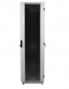 Шкаф телекоммуникационный напольный 42U (800x1000) дверь стекло, цвет чёрный