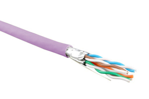 Hyperline UFTP4-C6-S23-IN-LSZH-PK-500 (500 м) Кабель витая пара, экранир. U/FTP, кат. 6, 4 пары (23 AWG), одножил. (solid), кажд.пара в фольге, LSZH, 