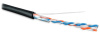 Hyperline UUTP2-C5-S24-OUT-PE-BK-500 (500 м) Кабель витая пара, неэкранированная U/UTP, категория 5, 2 пары (24 AWG), одножильный (solid), внешний, PE