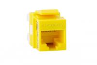 Розеточный модуль EUROLAN 16B-U6(5)-03YL Keystone категории 6(5е) UTP, 1xRJ45, T568AB, жёлтый