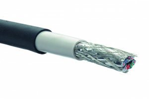 Кабель Industrial маслостойкий кат. 6A, S/FTP 4 пары solid, LSZH, –60 °C, черный, катушка 500 м