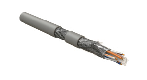 Hyperline ISFUTP4-C6-P24/19-PU-GY (500 м) Кабель для сетей Industrial Ethernet, категория 6, 4x2x24 AWG (19х0.12 мм), многопроволочные жилы (patch), S