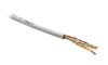 Hyperline UUTP4-C6-S23-IN-PVC-WH-305 (305 м) Кабель витая пара, неэкранированная U/UTP, категория 6, 4 пары (23 AWG), одножильный (solid), с разделите