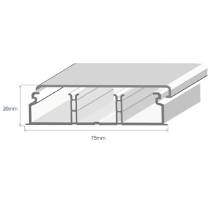 Кабельный канал 75х20 с 2-мя перегородками