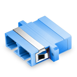 Оптический адаптер OS2, дуплекс SC, с фланцами, синий
