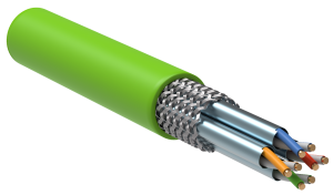  Витая пара S/FTP кат.6A 4х2х23AWG LSZH зеленый (305м)