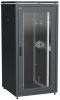 Шкаф сетевой 19" LINEA N 33U 800х800мм стекл. пер. дв. задн. металл. чер.