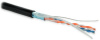 Hyperline FUTP2-C5-S24-OUT-PE-BK-500 (500 м) Кабель витая пара F/UTP, категория 5, 2 пары (24 AWG), одножильный (solid), экран - фольга, внешний, PE, 