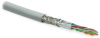 Hyperline SFUTP4-C5E-S24-IN-PVC-GY-305 (305 м) Кабель витая пара SF/UTP, категория 5e, 4 пары(24 AWG), одножильный(solid), экран - фольга + медная опл