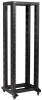  19" двухрамная стойка, 47U, 600x600, на роликах, черная