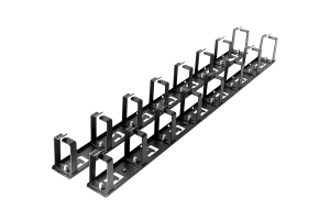 Вертикальный кабельный органайзер с окнами, 8 колец