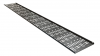 Hyperline CDV-150x9-42U-RAL9005 Перфорированный вертикальный кабельный организатор-лоток 150х9 мм, высотой 1868 мм, для шкафа высотой 42U, черный