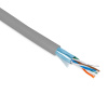 Hyperline FUTP4-C5E-P26-IN-PVC-GY-305 (305 м) Кабель витая пара, экранированная F/UTP, категории 5e, 4 пары (26 AWG), многожильный (patch), экран - фо