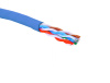 Кабель категории 5e, U/UTP, 4 пары, 24 AWG, нг(A)-HF, внутренней прокладки, синий, коробка 305 м