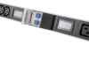 Вертикальный блок розеток Rem-32 на 2 контура по  10 IEC 60320 C13, 5 IEC 60320 C19 с авт., и амп., 2 × 16 А, алюм., 33-38U, колодка 