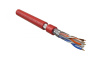 Hyperline FUTP4-C6-S23-IN-LSLTX-RD-305 (305 м) Кабель витая пара F/UTP, категория 6, 4 пары (23 AWG), одножильный (solid), экран - фольга, нг(А)-LSLTx
