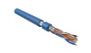 Hyperline FUTP4-C6-S23-IN-LSLTX-BL-305 (305 м) Кабель витая пара F/UTP, категория 6, 4 пары (23 AWG), одножильный (solid), экран - фольга, нг(А)-LSLTx