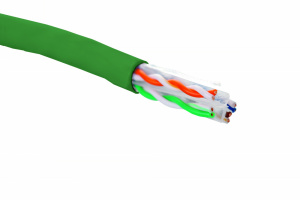 Eurolan Кабель кат. 6 U/UTP 4 пары, LSZH, филлер, зелёный, коробка 305 м