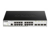 Gigabit Smart Switch with 16 10/100/1000Base-T ports and 4 Gigabit MiniGBIC (SFP) ports 802,3x Flow Control, 802,3ad Link Aggreg..