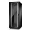 Шкаф Racknet N2000 42U 800 × 800, передняя дверь стеклянная одностворчатая, задняя дверь металлическая двустворчатая, черный