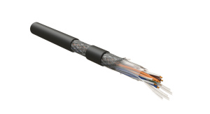 Hyperline ISUTP4-C5E-P26/30-PVC-BK (500 м) Кабель для сетей Industrial Ethernet, категория 5e, 4x2x26 AWG, многопроволочные жилы (patch), S/UTP, PVC, 
