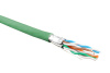 Hyperline UFTP4-C6-S23-IN-LSZH-GN-500 (500 м) Кабель витая пара, экранир. U/FTP, кат. 6, 4 пары (23 AWG), одножил. (solid), кажд.пара в фольге, LSZH, 