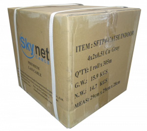 Кабель витая пара SFTP 5e indoor 4x2x0,51 Cu "Premium" Skynet 305м