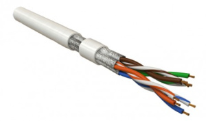Hyperline UFTP4-C6-P26-IN-LSZH-WH-500 (500 м) Кабель витая пара, экранированная U/FTP, категория 6, 4 пары (26 AWG), многожильный (patch), каждая пара