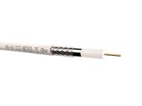 Кабель коаксиальный RG-6U Netko, 75 Ом (CCS, оплетка 48 нитей AL), белый (100м)