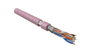 Hyperline FUTP4-C6-S23-IN-LSLTX-PK-305 (305 м) Кабель витая пара F/UTP, категория 6, 4 пары (23 AWG), одножильный (solid), экран - фольга, нг(А)-LSLTx