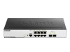 L2 Managed Switch with 8 10/100/1000Base-T ports and 2 1000Base-X SFP ports..