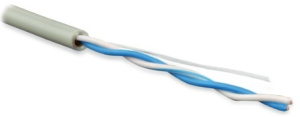Hyperline UUTP1-C5-P24-IN-LSZH-GY-500 (500 м) Кабель витая пара, неэкранированная U/UTP, категория 5, 1 пара (24 AWG), многожильный (patсh), LSZH, нг(