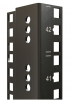 Hyperline CTRM19-22U-RAL9005 19'' монтажный профиль высотой 22U с маркировкой юнитов, для шкафов TTR, TTB, цвет черный RAL9005 (2 шт. в комплекте)